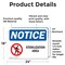 Signmission Sterilization Area Sign With Symbol, 24 in W x Rectangle, Vinyl Decal OS-2PACK-NS-D-1824-L-18467 - alternate 2